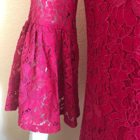 Laundry Shelli Segal A-line Red Lace Mini Dress - Picture 6 of 8